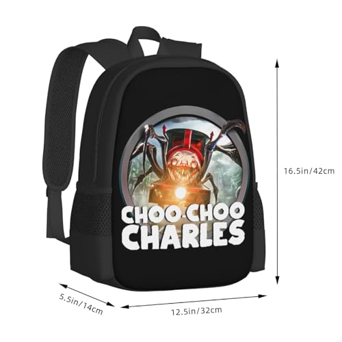 Choo-Choo Charles Backpack,3d Print Laptop Backpack Lightweight Casual Daypack Bookbag Multi-Function Travel Backpack 16.5 In2