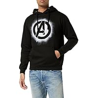 Marvel The Avengers-Stencil Logo Capucha, Negro (Black Blk),