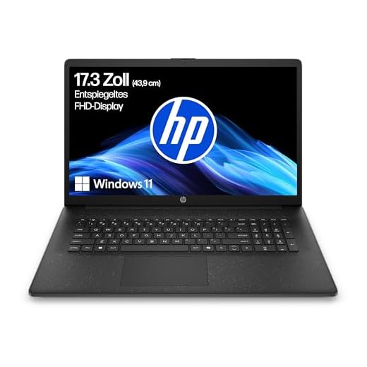 HP Laptop mit 17,3" FHD Display, AMD Ryzen 5 7520U, 8 GB DDR5 RAM, 512 GB SSD, AMD Radeon-Grafik, Windows 11, QWERTZ, Schwarz inkl. 25 GB Dropbox-Speicher für 12 Monate