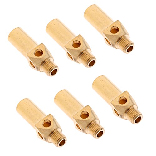 YIJU Ponta/Bico/Jato/Queimador de Latão 6 Unidades para Orifícios de Ar de Gás LP de Propano 5 Mm
