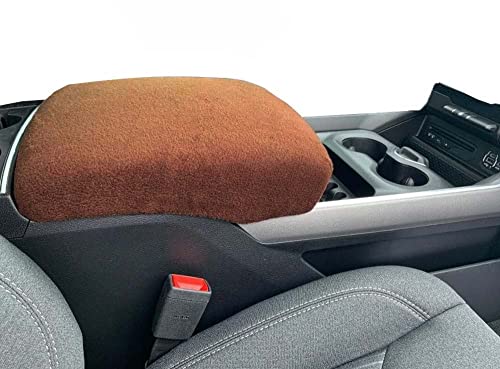 Car Console Covers Plus Made In Usa Designed For Ford Explorer 2011-2023 Fleece Auto Armrest Center Console Cover Protector Brown #TOP23