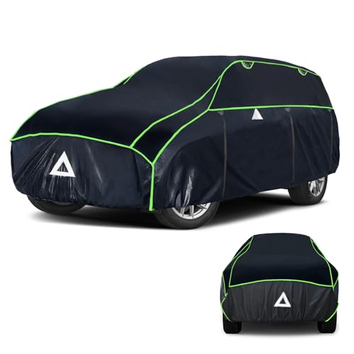 Hail Protector SUV Car Cover Anti Hail Thickened Multi-Layered EVA Car Cover Waterproof All Weather Protection with Car Sun Visor Outdoor Hail Protection Cover Fit SUV Jeep-Length 192-201 Inch.