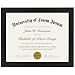 Americanflat Document Frame - Made to Display Certificates, 8.5x11, Black