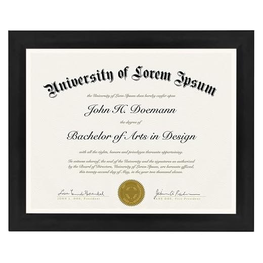 Americanflat 8.5x11 Diploma Frame in Black with Shatter Resistant Glass - Horizontal and Vertical Formats for Wall and Tabletop