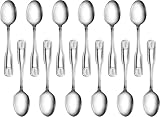 New Star Foodservice 58345 Shell Pattern, Stainless Steel, Dinner Spoon, 7.5-Inch, Set of 12