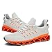 Mens Slip on Walking Running Shoes Blade Tennis Casual Fashion Sneakers Comfort Non Slip Work Sport Athletic Trainers Beige Orange