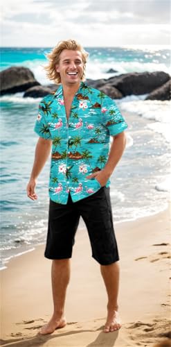 Image of SANGTREE Family Matching Hawaiian Outfits , Casual Beach Travel Clothes ,Vacation Clothing Set for Women & Men & Girls & Boys