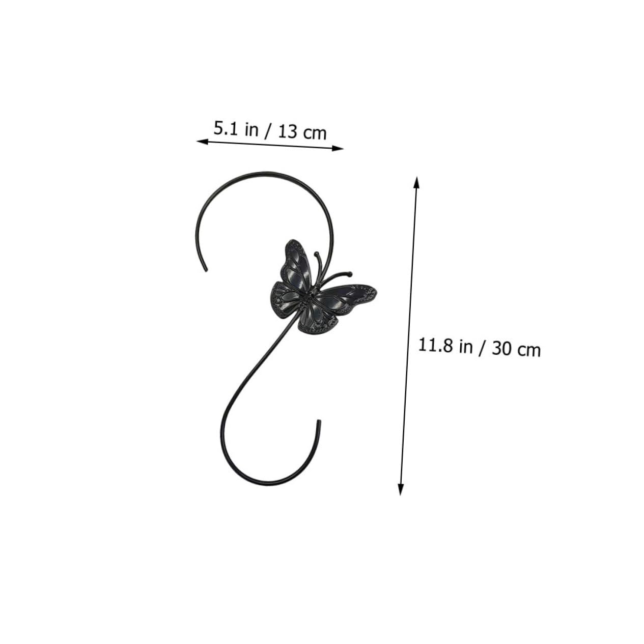 Mikikit 2pcs Butterfly Hook Bird Feeder Hangers Plant Hangers Outdoor Hanging Plant Bracket Outdoor Plant Hanger Hanging Basket Hooks Wall Plant Holder Plant Hanger Bracket