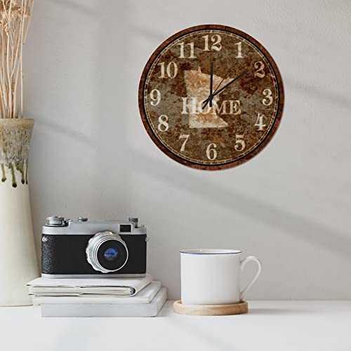 Reloj de pared redondo silencioso 10 pulgadas miniatura 4
