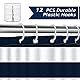 Bonhause Duschvorhang Marineblau Streifen Nautische Anker Duschvorhänge 180 x 180cm Anti-Schimmel Wasserdicht Polyester Stoff Waschbar Bad Vorhang für Badzimmer mit 12 Haken