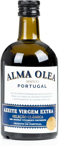 Aceite de Oliva Virgen Extra - Frasco de 500 ml - Obtenido Mediante Procedimientos Mecánicos - Adecuado para Aliños, Aderezos y Frituras - No Contiene Gluten - Producto Gourmet de Origen Portugués