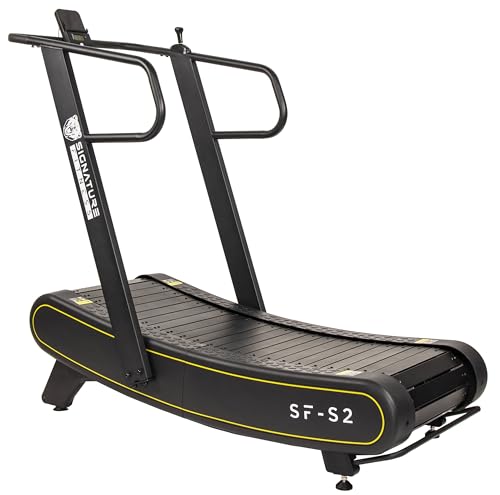 Fitvids Sprint Demon - Motorless Curved Sprint Treadmill with Adjustable Levels of Resistance - Drastically Increases Intensity of Running and Walking, Black