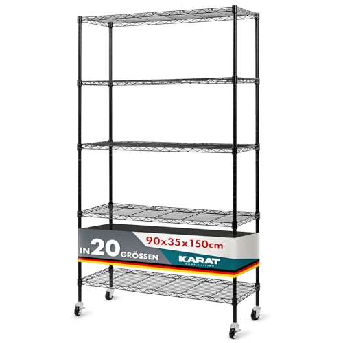 KARAT Metallregal dekoratives & Robustes Lagerregal, Kellerregal für Bad,...