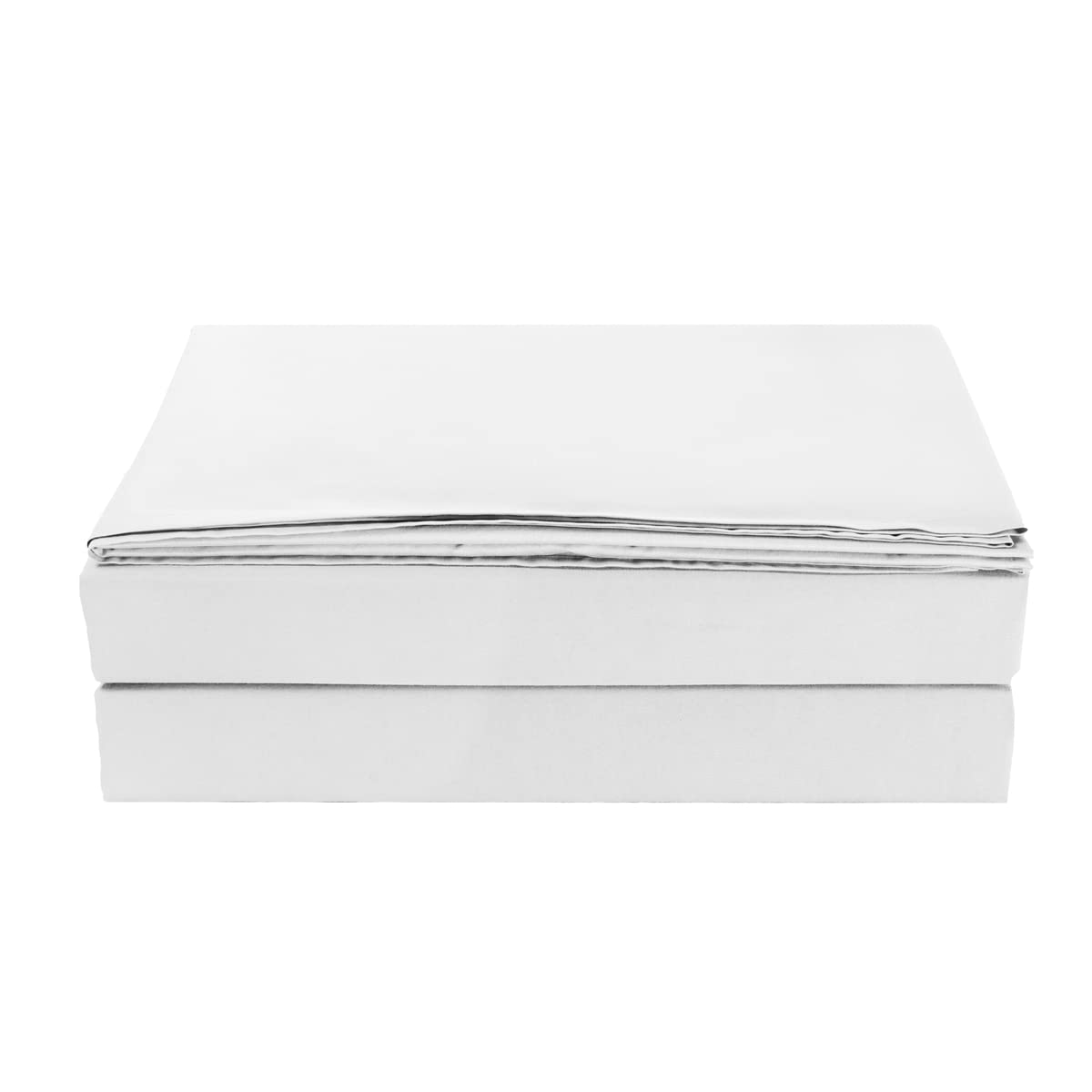 Sonia Moer Lenzuolo Piano in Microfibra Spazzolata Super Morbida - Lenzuolo Superiore Ipoallergenico Traspirante Non Stirabile, Bianco, Doppio 230X270 cm
