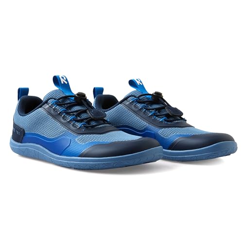 Reima Tallustelu Kinder Barfußschuhe - Leichte, minimalistische Barfußschuhe für Jungen und Mädchen - Breite Zehenkappe, Wasserabweisende Membran, Flexible 4-mm-Sohle - Blue Ocean, 31