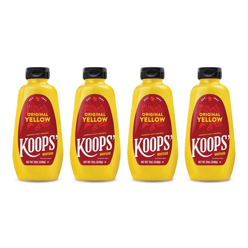 Image of Koops' Original Yellow Mustard, 12 oz. Bottle, 4-Pack