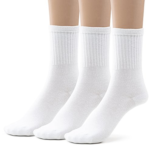 Silky Toes Boys Cotton Crew Socks with Seamless Toe for Sensory Kids 3 Pk School Uniform Dress Socks