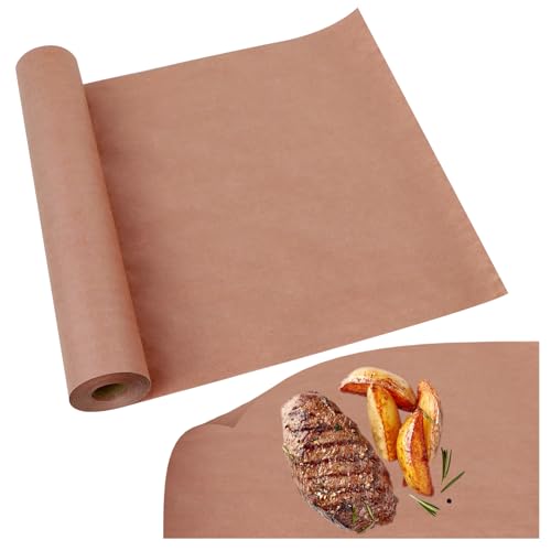 Papel Alimentario Rollos De Papel Kraft Para Barbacoa, Papel De Carnicero, Papel Multifuncional Para Barbacoa, Papel De Queso Resistente Al Aceite Para Barbacoa, Camping y Cocina (40cm*30M)