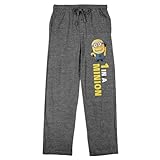 Minions 1 in A Minion Men's Heather Grey Sleep Pants-L