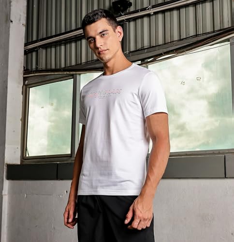 Image of XTEP Men Men's Training T Shirt with Soft Touch Comfort Stretch & Eco Friendly | Odour Control, Breathable & Lightweight Performance T Shirt