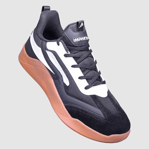 Image of Impakto para X Court Men's Sneakers | Lightweight & Cushioned Insole | Lace-Up Shoes for Casual Outings,Walking & Gym | Anti-Skid Rubber Sole for Non-Marking Activity