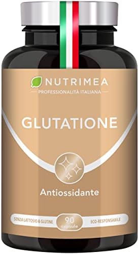 Glutatione Ridotto | Formula Completa con Vitamina C, Selenio, NAC, | Antiossidante e Disintossicante | Contrasta I Radicali Liberi | Migliora la Pelle | 90 capsule Generico - integratore