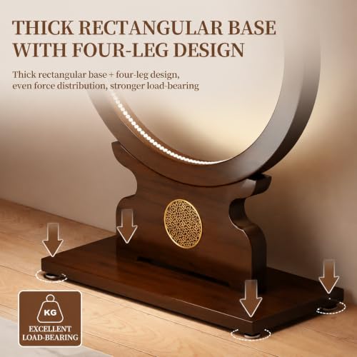 Mesa consola para pasillos estrechos que transforma la entrada de tu hogar con su calidez vintage 7