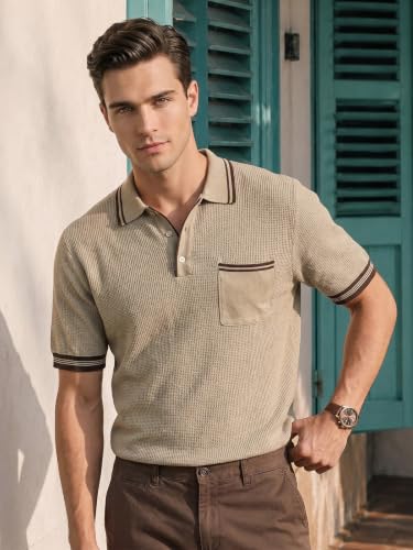 Image of Veirdo Printed Flatknit Polo T-Shirt for Men with Half Sleeves and Collared Neck, Suitable for Office Casuals, Travel, Comfortable Everyday wear, (S to 2XL)