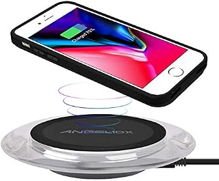 Wireless Charger with Qi Wireless Charging Receiver Case for iPhone 7/6s/6 (Not Battery)