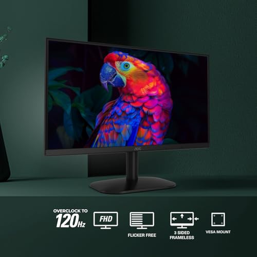 AOC 22B35HM23 22" Full HD (1920 x 1080) 120Hz LED Monitor, Adaptive Sync, VGA & HDMI, Flicker-Free, Low Blue Light, HDR Ready, VESA, Tilt Adjust, Eco-Friendly - Image 3