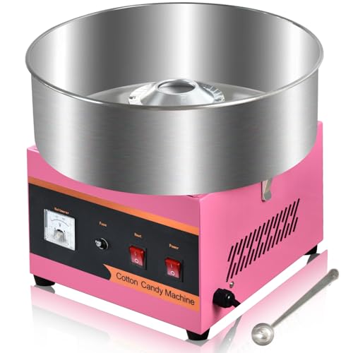 Image of Commercial Cotton Candy Machine,110V 1000W Cotton Candy Maker, Candy Floss Maker,Making marshmallows,with Stainless Steel Bowl, Sugar Scoop,Anti-Rust Coating, for Family Party, Kids Birthday.