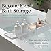 KidCo Bath Toy Organizer Storage Basket, 3 Compartment Horizontal Large Openings Bath Toy Organizer for Tub, Large Capacity Bath Toy Organizer with Large Openings, White