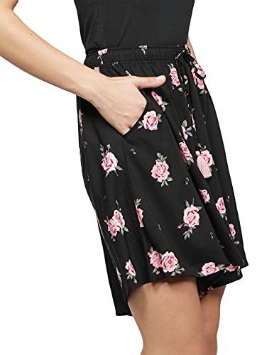 Image of B STORIES Women's Ultra-Soft Printed 100% Viscose Culotte Shorts | Soft Casual High Waist Lounge Shorts | Girls Ladies Stylish Quirky Casual Summer Beach Bottoms (S-XXL)