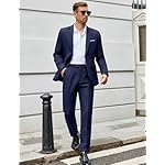 COOFANDY Men Suits Classic Fit 2 Piece Suit Set One Button Casual Blazer Wedding Bussiness Suit Separates - Image 2