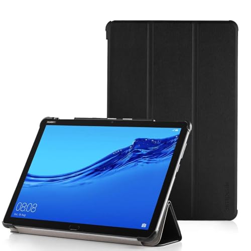 Cover per Huawei MediaPad M3 Lite 10 BAH-W09/L09/AL00 10.1', Ultra Sottile Folio Stand Leggero Custodia in Pelle per Huawei M3 Lite 10 BAH-W09/L09/AL00 (nero)