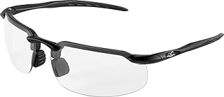 Bullhead Safety Eyewear Swordfish Glasses - Anti-Fog, Lightweight, Impact/Scratch Resistant, UV Blocking Sunglasses for Hunting/Shooting, Outdoor Sports, Construction, Clear/Crystal Black