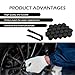 Bawkars 20 PCS Lug Nut Covers, 17mm Bolt Cover Caps with Removal Tool, Hexagonal Plastic Dustproof Wheel Nut Rim Cover, Universal for Most Cars Lug Nut Caps (Black #17mm)