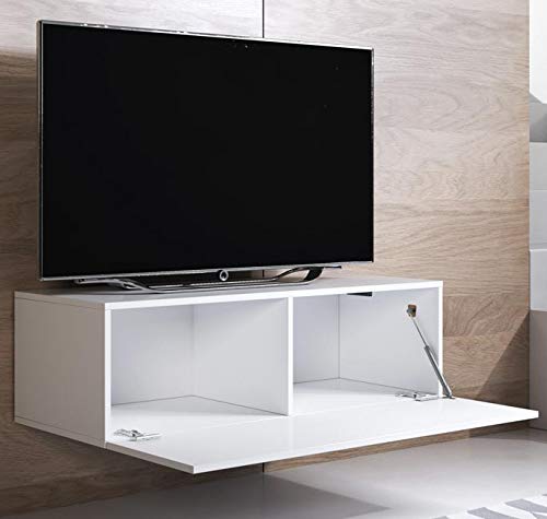 Evi Zwevend Tv meubel Taupe Mangohout 240cm