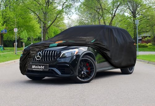 Image of SUV Car Cover Custom Fit for Mercedes-GLC 300 350E /GLB 180 200 250(2016-2025), Waterproof All Weather for Automobiles, Outdoor Full Cover with Windproof Clip Straps.
