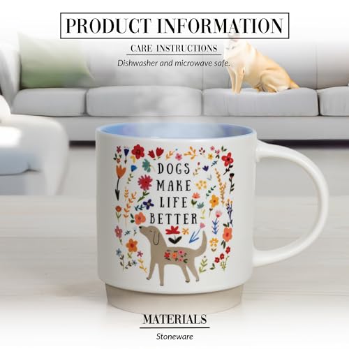 Taza de cerámica 18 oz con diseño de perros miniatura 2