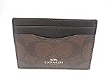 Coach Signature PVC Card Case Brown Black F63279IMAA8