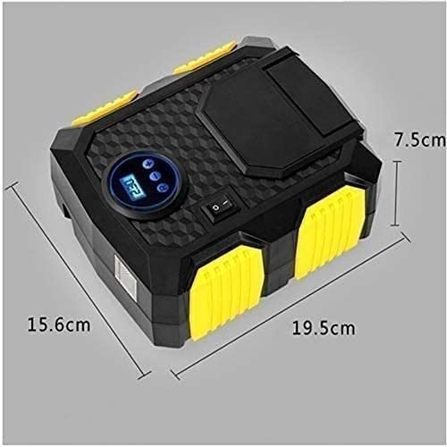 Compresor de aire portátil for inflar neumáticos, bomba de aire de 12 V CC for neumáticos de coche con manómetro digital de 150 psi y luz LED de emergencia, bomba de neumáticos for coche, bicicleta, m