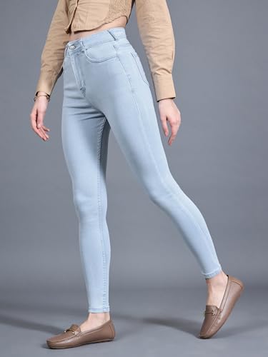 Image of Miss Chase Women's Skinny Fit High Rise Regular Length Denim Stretchable Jeans