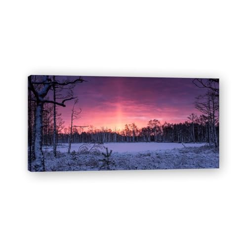 Tableau paysage hiver pour habiller un grand mur vide de salon