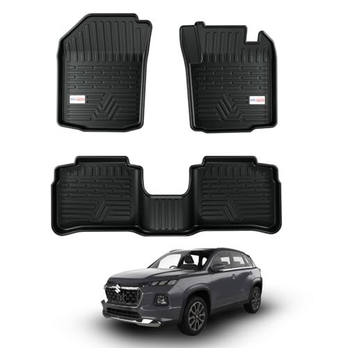 Image of Grand Vitara TPE Car Mats - All Weather Resistant Car Floor Mats | Anti Slip Full Coverage 3D Car Foot Mat | Waterproof Durable | Easy to Clean & Dust Free