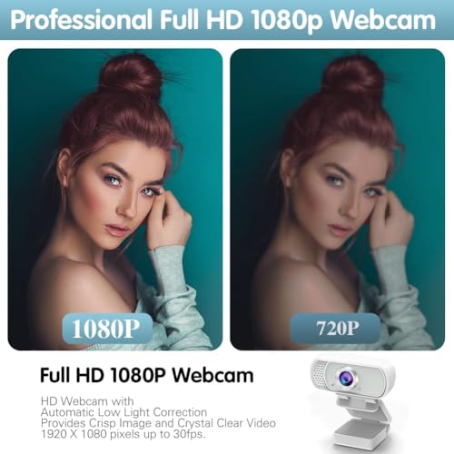 Image of ZIQIAN USB C Webcam 1080P | Live Streaming Web Camera with Stereo Microphone | Desktop or Laptop USB Web cam 110 Degree View Angle | HD for Switch 2,Video Calling, Recording, Conferencing, Gaming