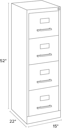 Miniatura 3 de Hirsh Industries Paquete económico de 2 archivadores de 4 y 3 cajones en negro y carbón