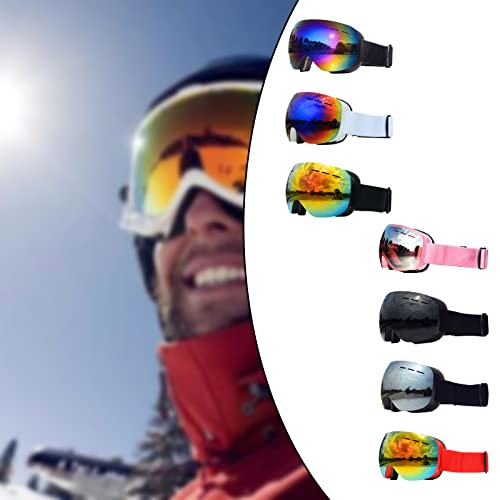 Image of bnf Magnetic Ski Goggles Windproof Glasses for Adults Black Frame Red Lenses | Sporting Goods | Winter Sports | Clothing | Goggles & Sunglasses