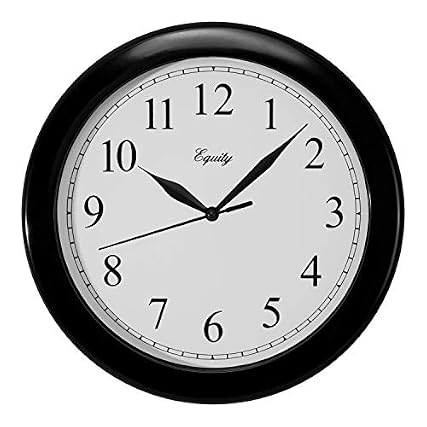 Equity by La Crosse 25203 10 Inch Clock, Black, Pack of 1 review image