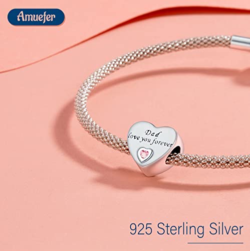 Image of Mothers Day Birthday Number Love Family Friendship Graduation Auntie Grandma Dad Mom Charms for Pandora Bracelets Necklaces, Gifts Women, for Anniversary Valentines Christmas